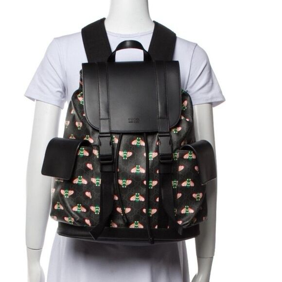 🐝 GUCCI Bestiary GG Supreme Bee Backpack – EUC 🐝 - Picture 2 of 3
